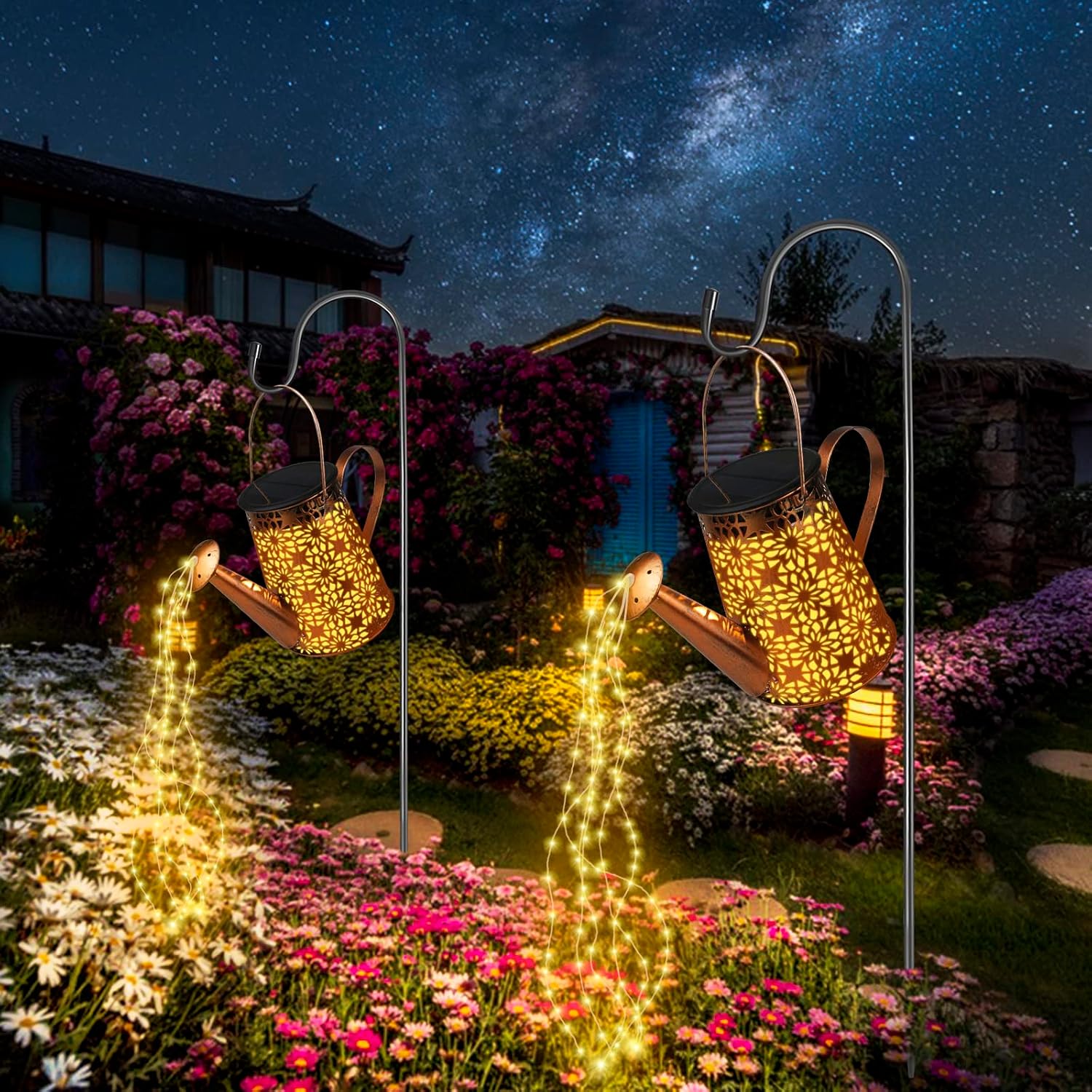 Detalle de FLSEPAMB Watering Can Solar Lights 2 Pack