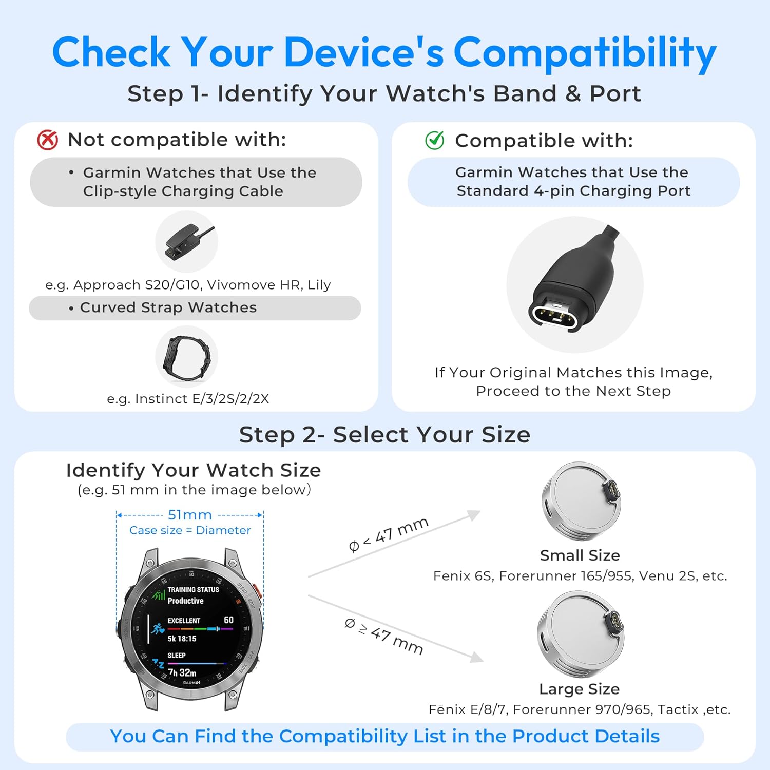 Thumbnail 3 de Ruxely USB-C Charger Adapter for Garmin Watch