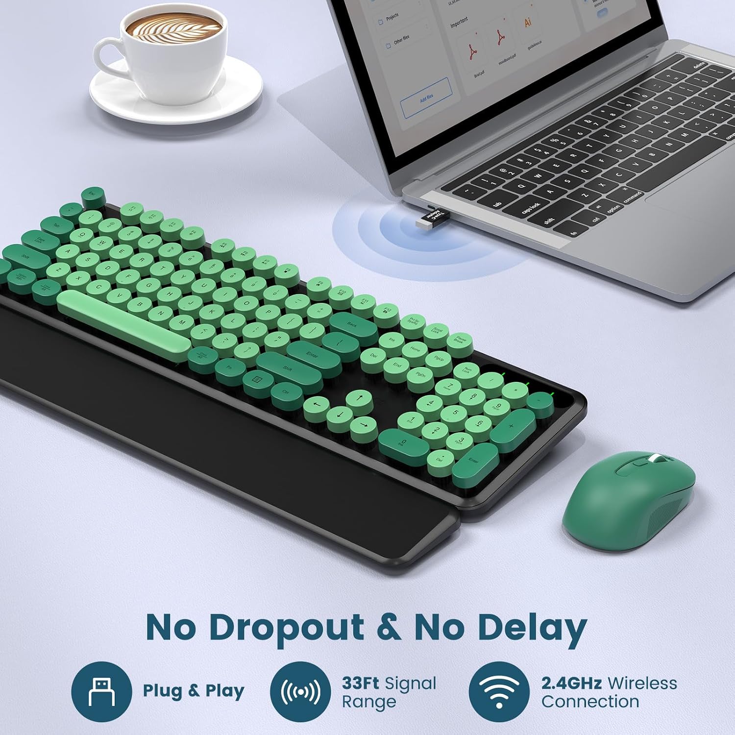 Detalle 2 de Wireless Keyboard Combo Round Keycaps