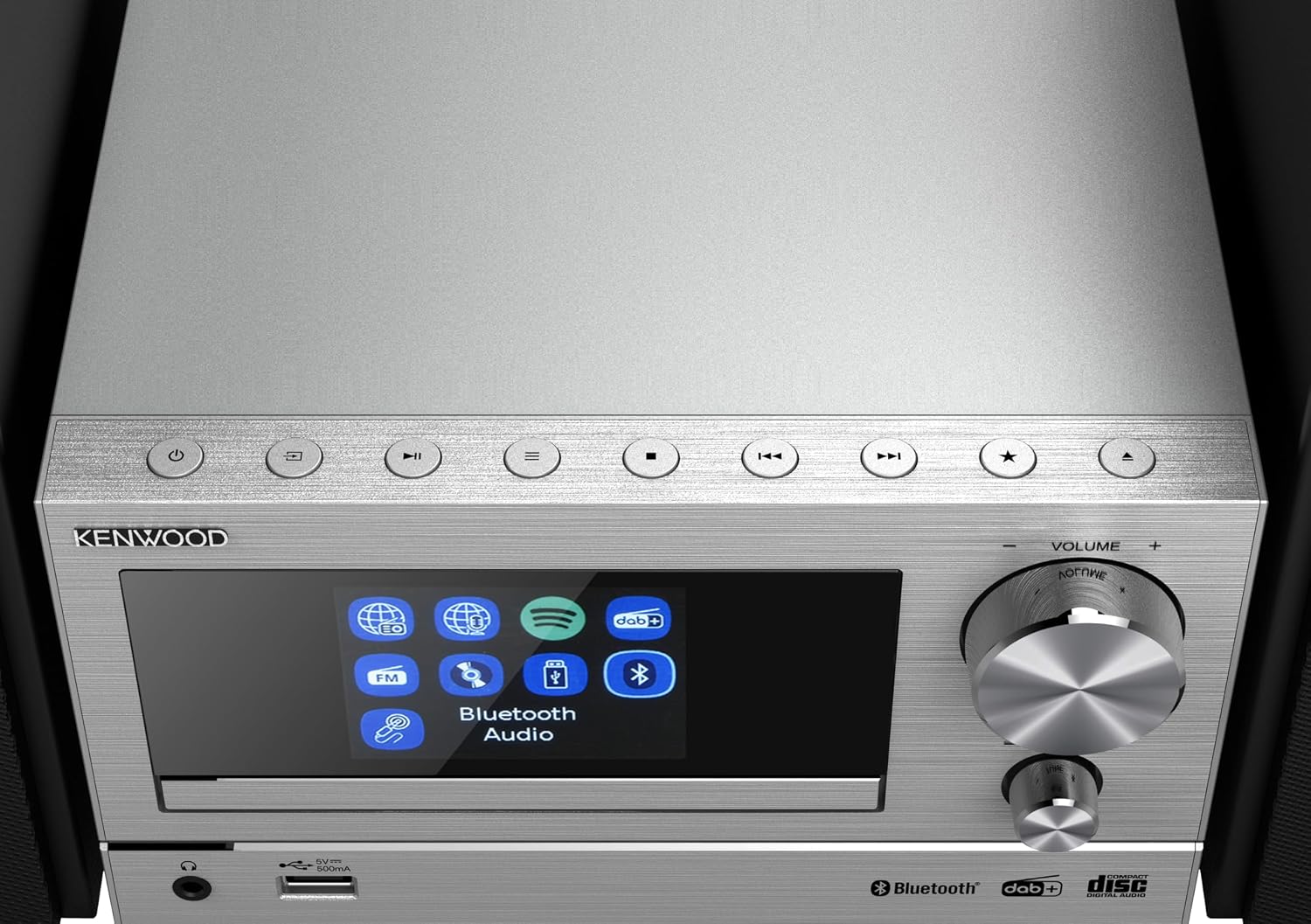Detalle de KENWOOD M-7000S-S: Kompaktes Smart Micro Hi-Fi System mit DAB+, Internet-Radio, CD/USB und Audiostreaming