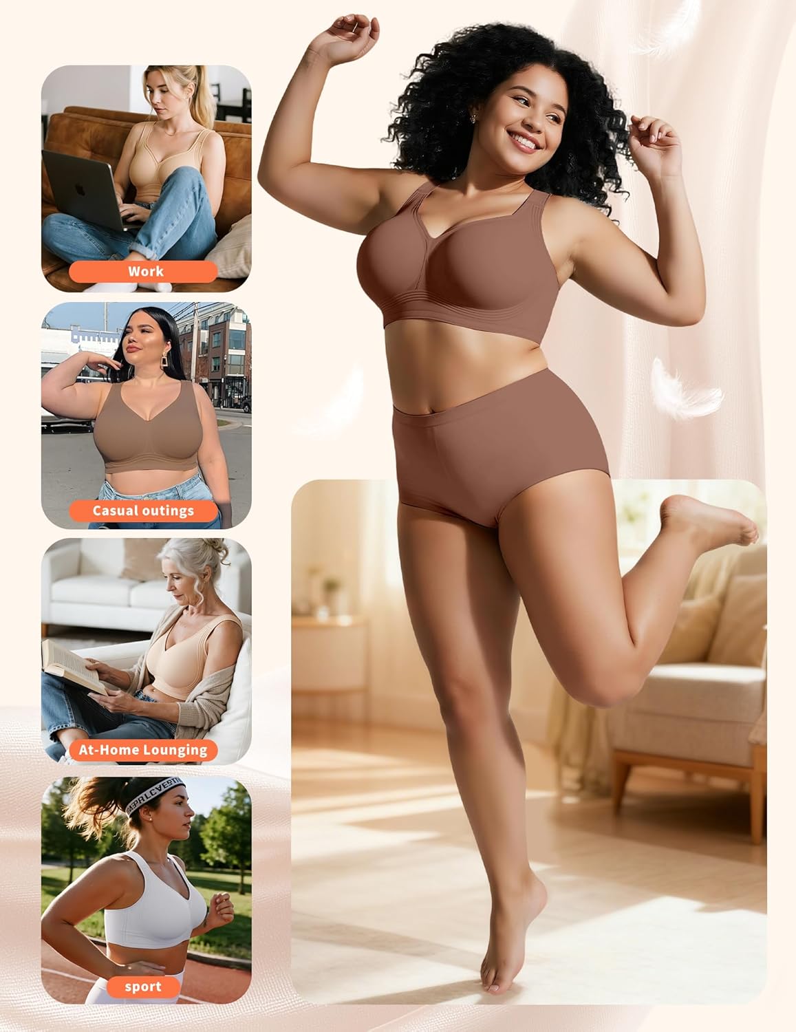 Thumbnail 5 de PoseFree Seamless Wireless Bra 5-Row Closure