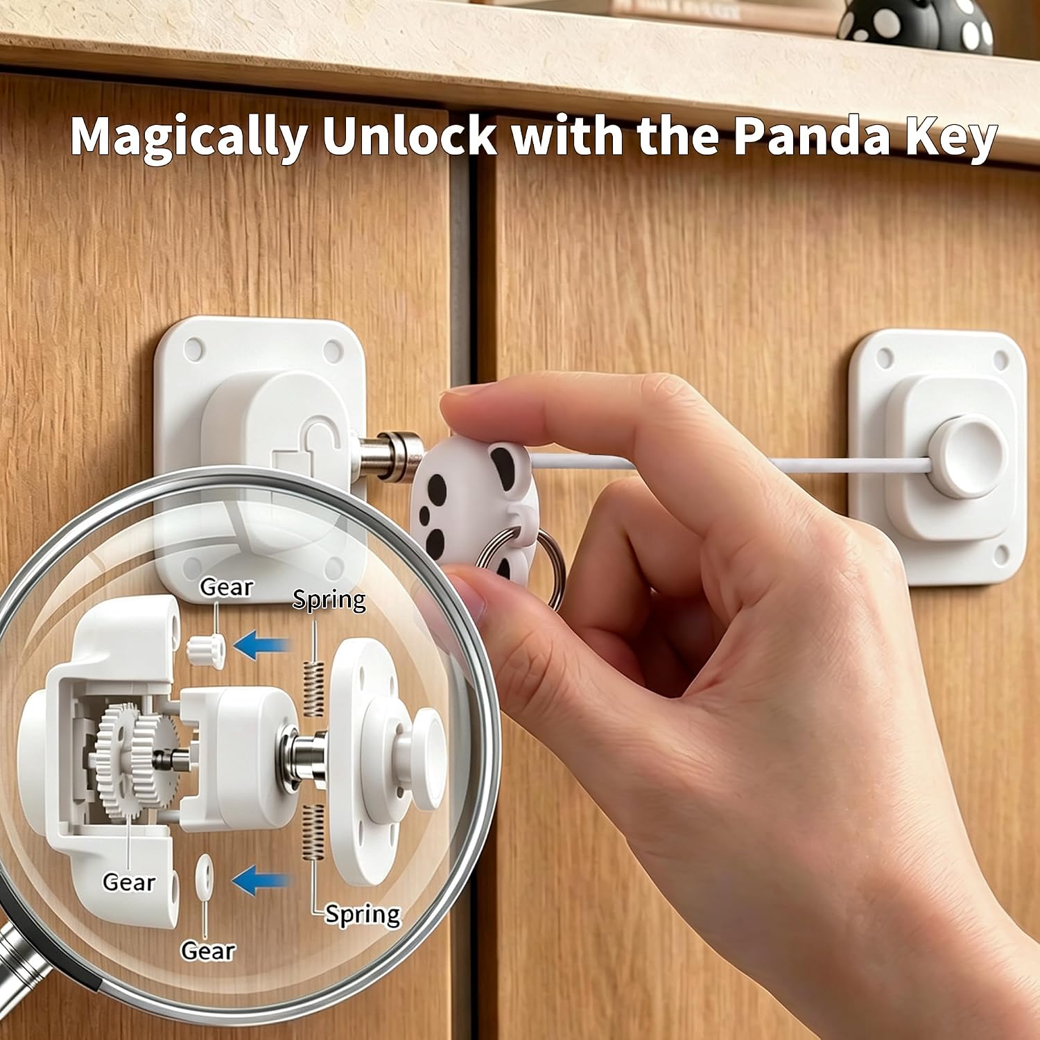 Detalle de RORMGO Magnetic Cabinet Lock, 2-Pack