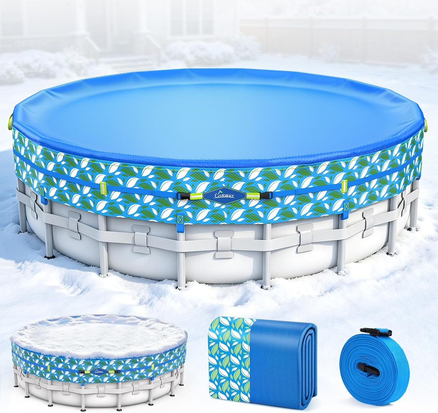 Detalle de UIRWAY Above-Ground Pool Winter Cover 24-Foot