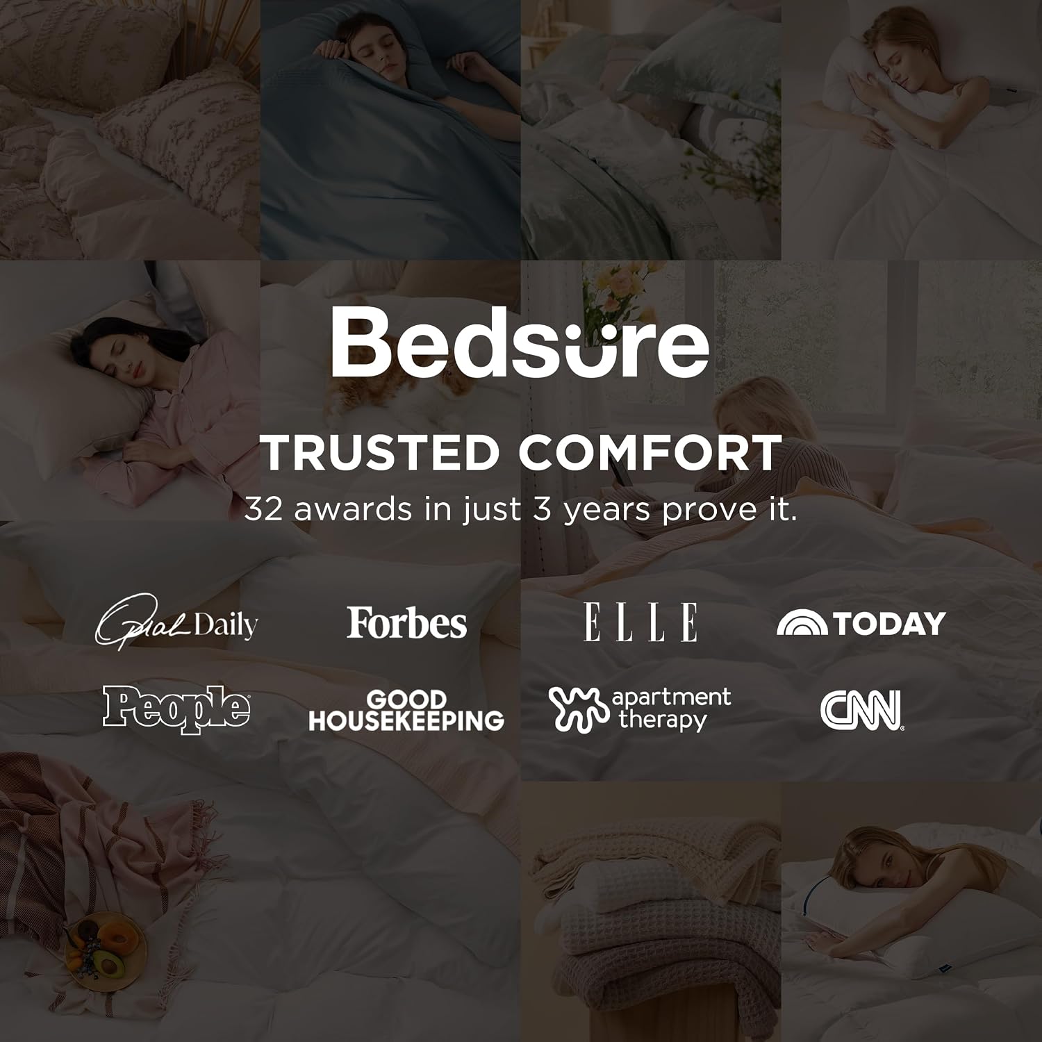 Thumbnail 2 de Bedsure CA000170RKI King Duvet Cover Set, Dark Brown Polyester
