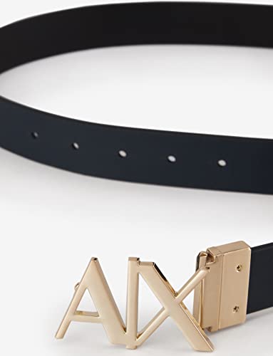 Detalle 2 de Ceinture Emporio Armani réversible à boucle dorée ⚙