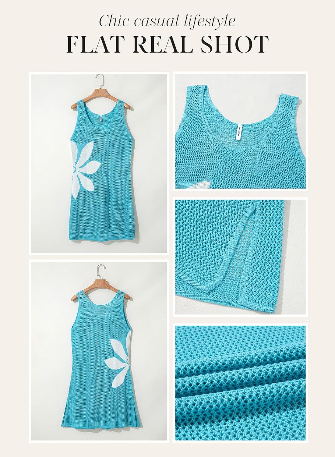 Thumbnail 4 de Dokotoo Crochet Floral Beach Cover Up for Women – S to XXL