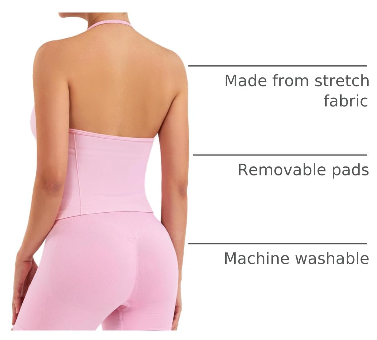 Detalle 2 de VOYJOY Impact Longline Strappy Workout Tank Top (Impact Gym Sports Bra)