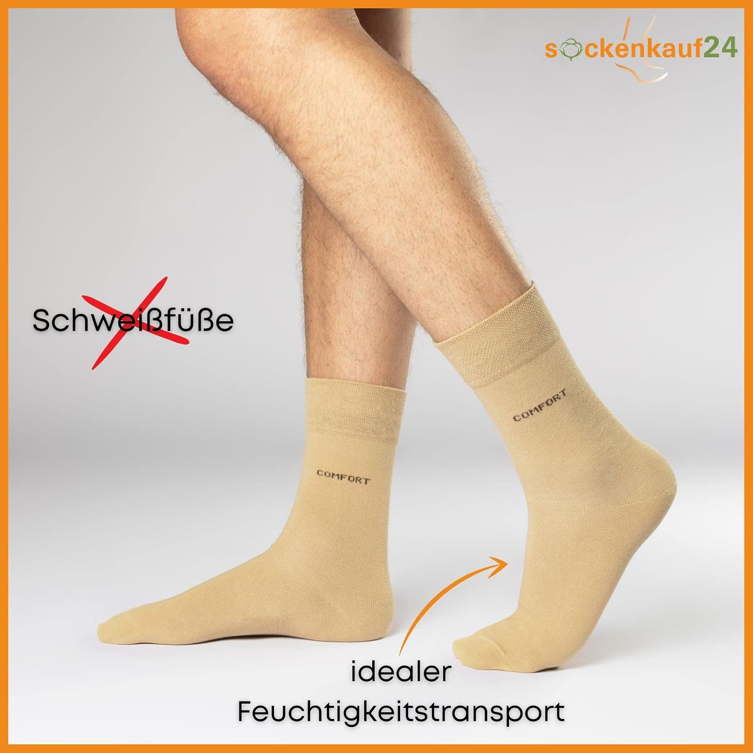 Thumbnail 6 de sockenkauf24 10 Paar Comfort Socken ohne Gummi & ohne Naht aus Baumwolle (Komfortbund)