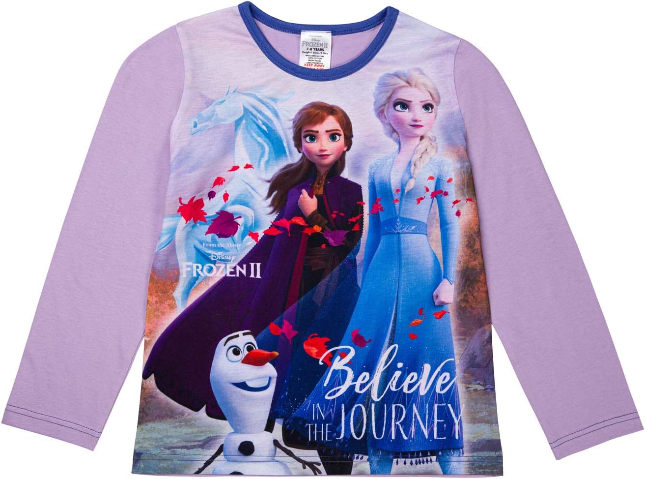 Detalle 2 de Disney Frozen Girls Long Pyjamas Set – Anna, Elsa & Olaf