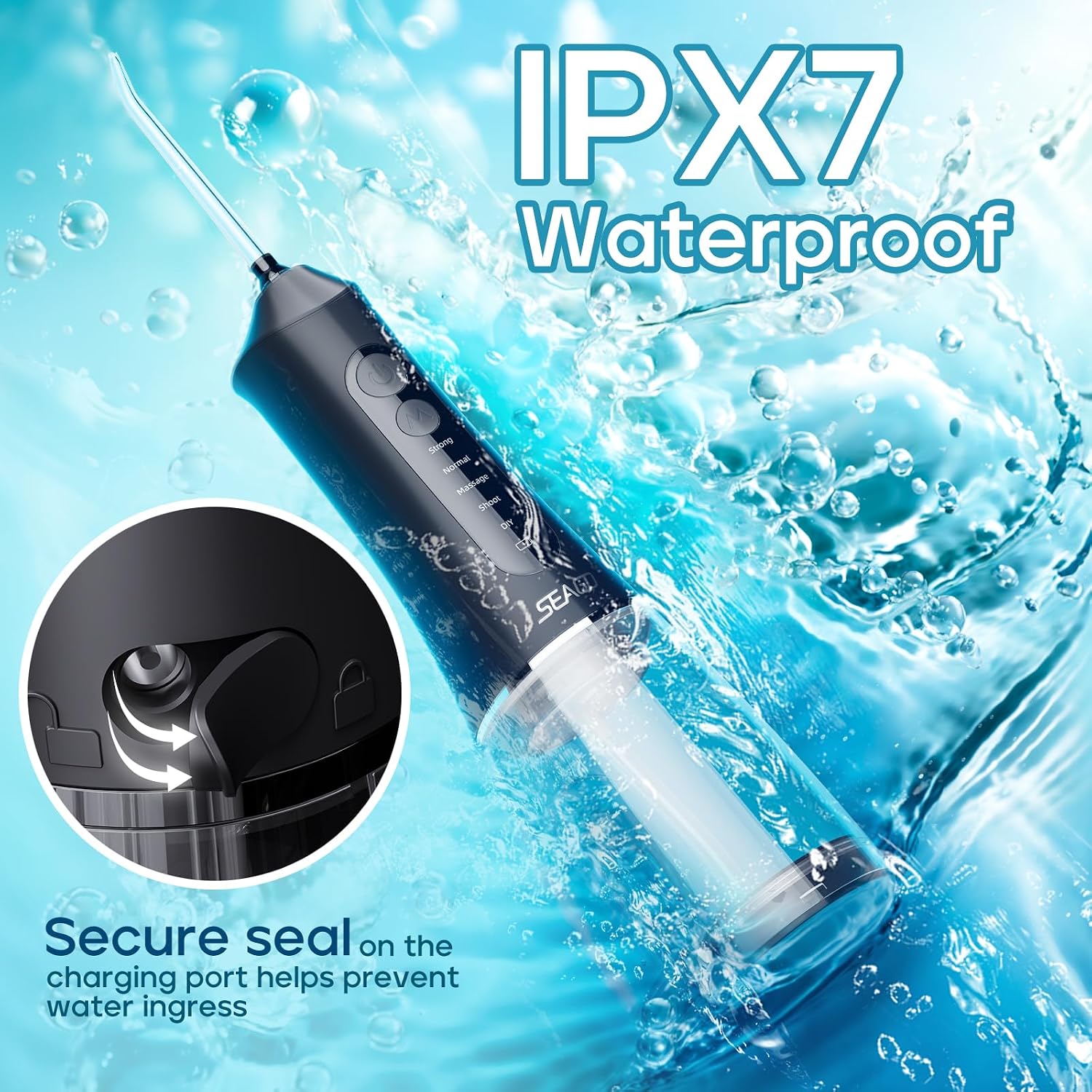 Thumbnail 6 de Seago Cordless Water Flosser SG-8019 with 300ml Tank and 7 Nozzles