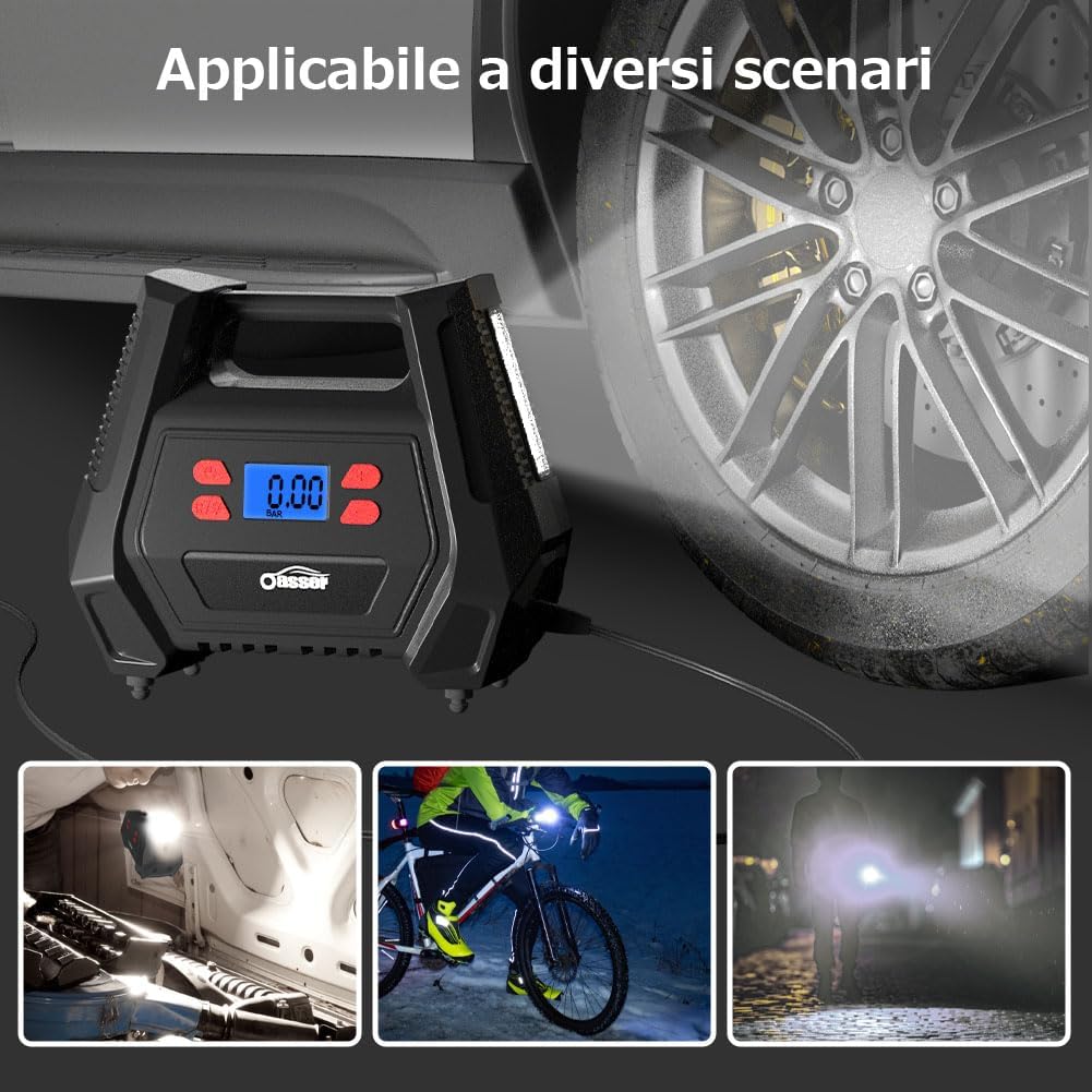 Detalle 2 de Oasser Compressore Aria Portatile 12V 150 PSI