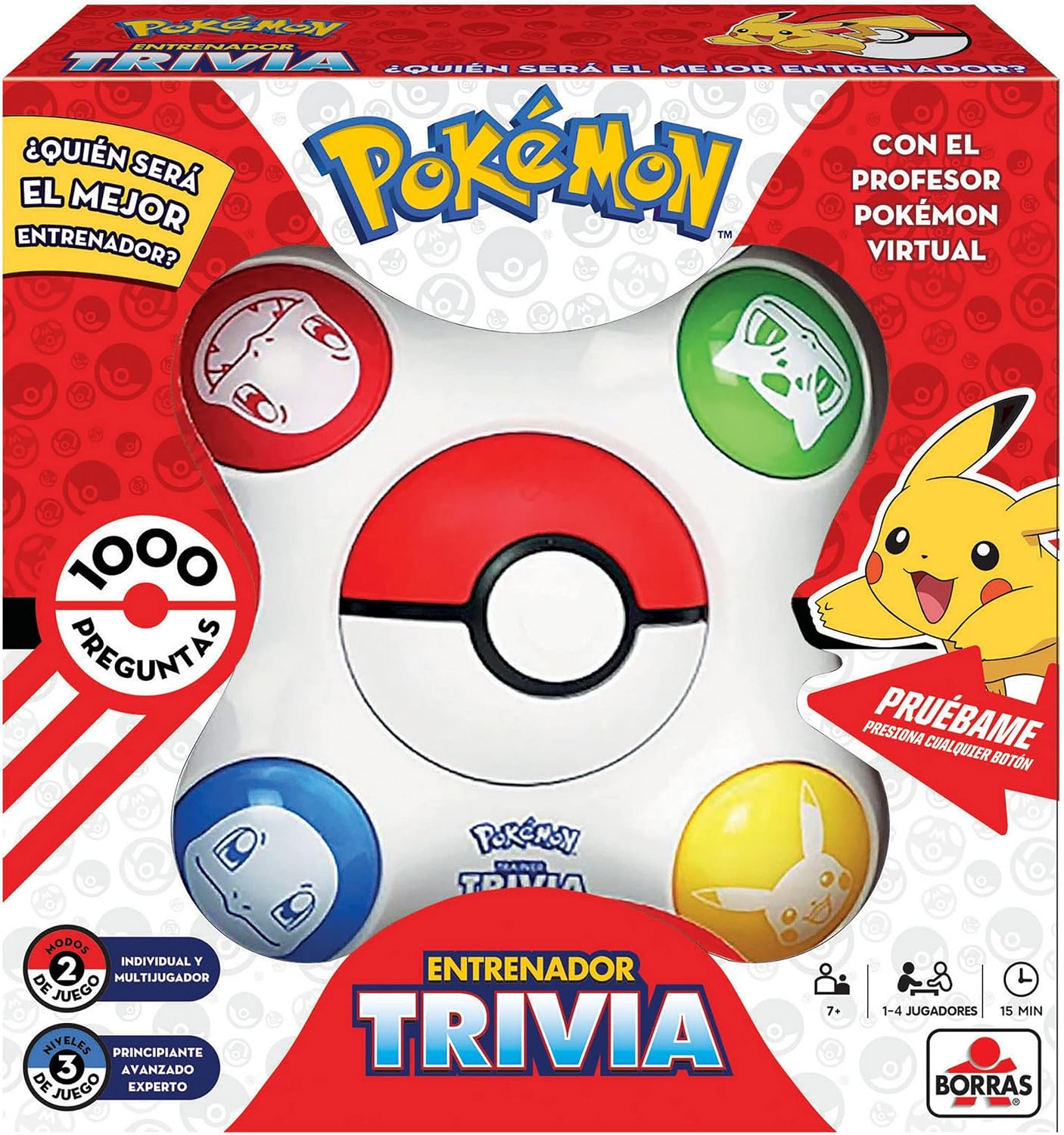 Thumbnail 6 de BORRAS Pokémon Entrenador Challenge – Juego electrónico infantil de adivinanza y estrategia (19828)