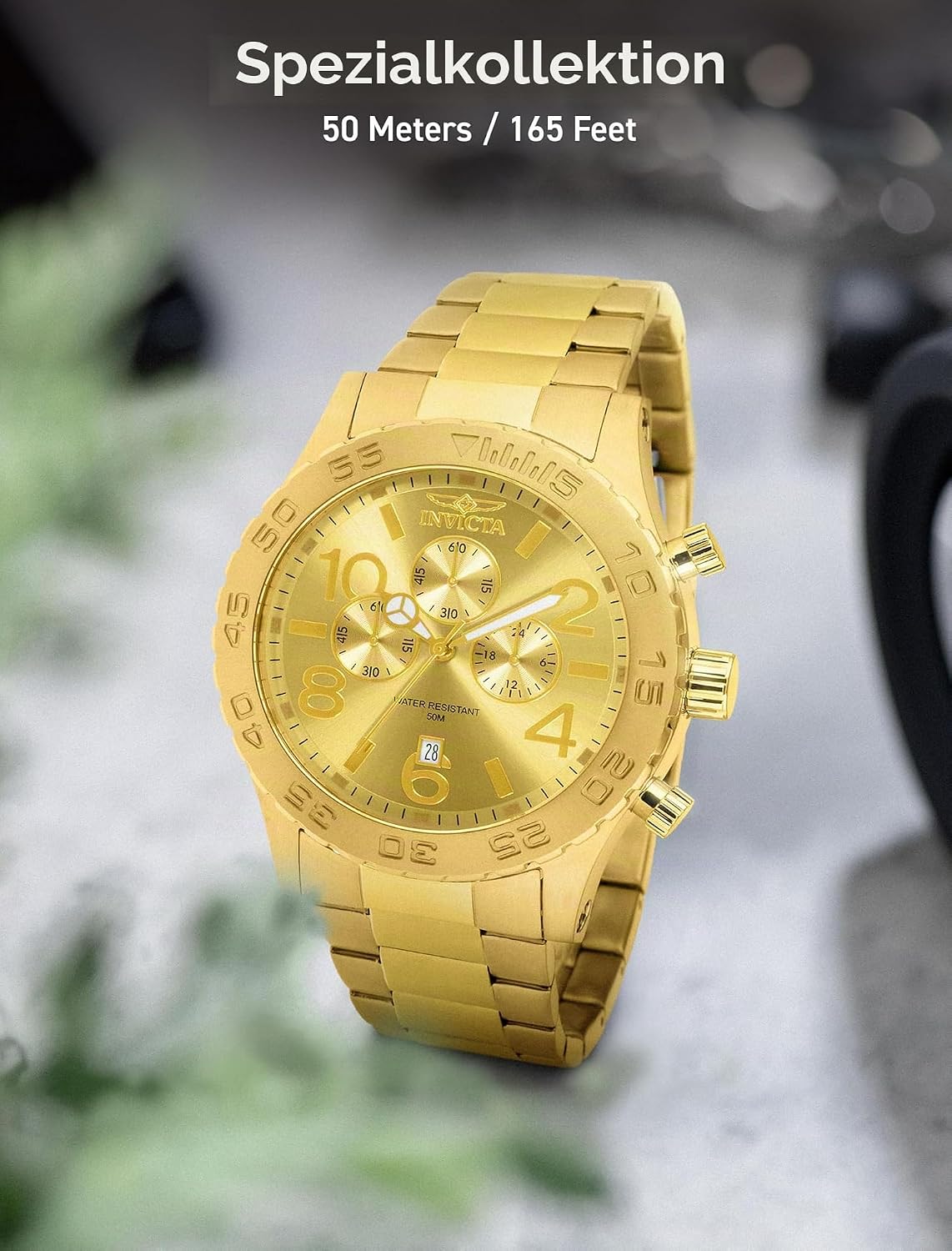 Detalle de Invicta Specialty Edelstahl Herren Quarzuhrwerk – 50mm