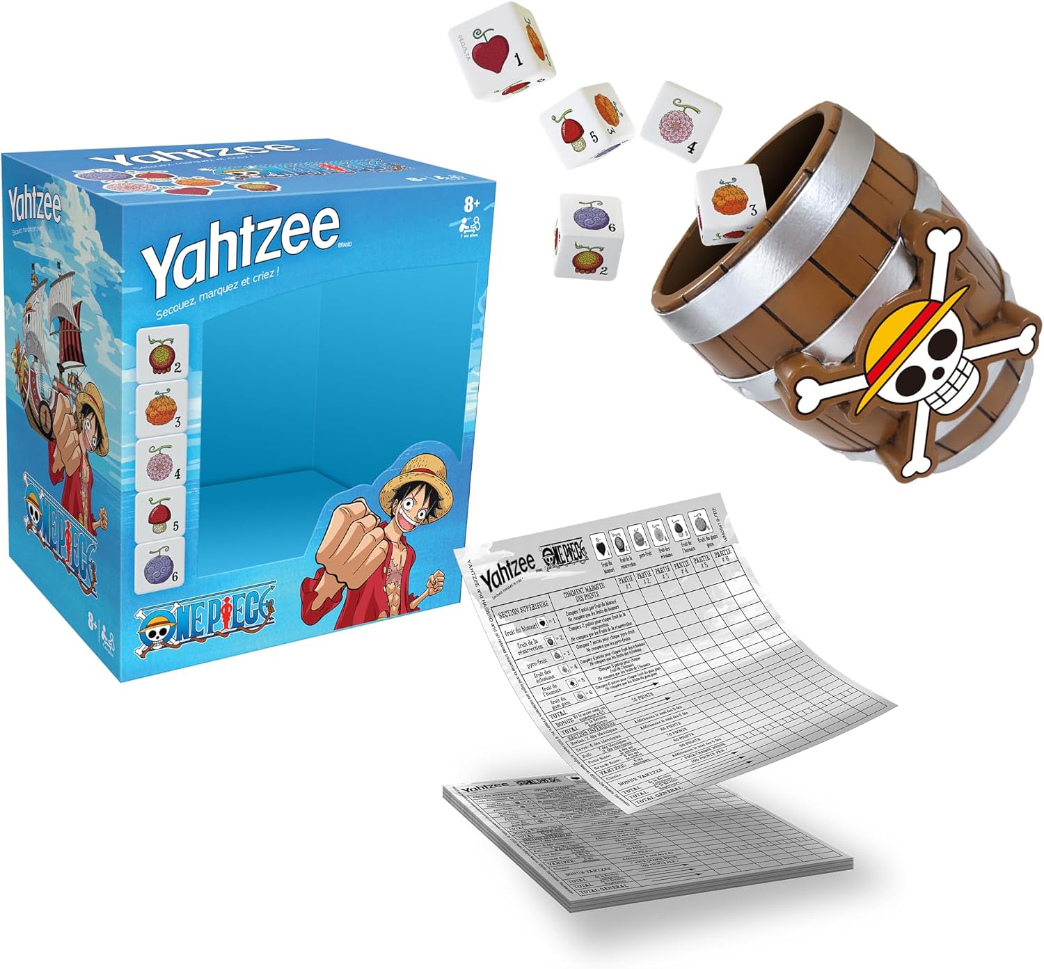 Detalle de Yahtzee One Piece — Jeu de Voyage pour 1 Joueur et Plus par Winning Moves