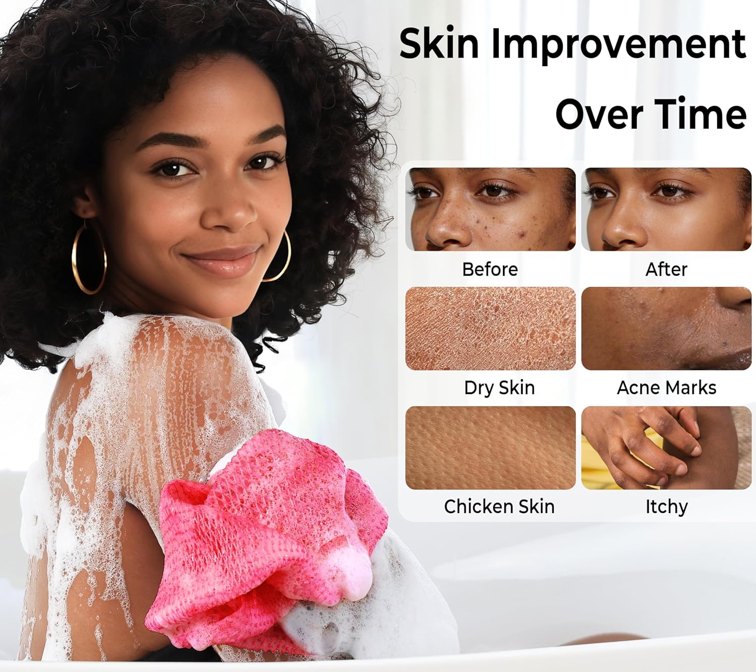 Detalle de African Net Sponge Authentic 2-Pack exfoliating loofah