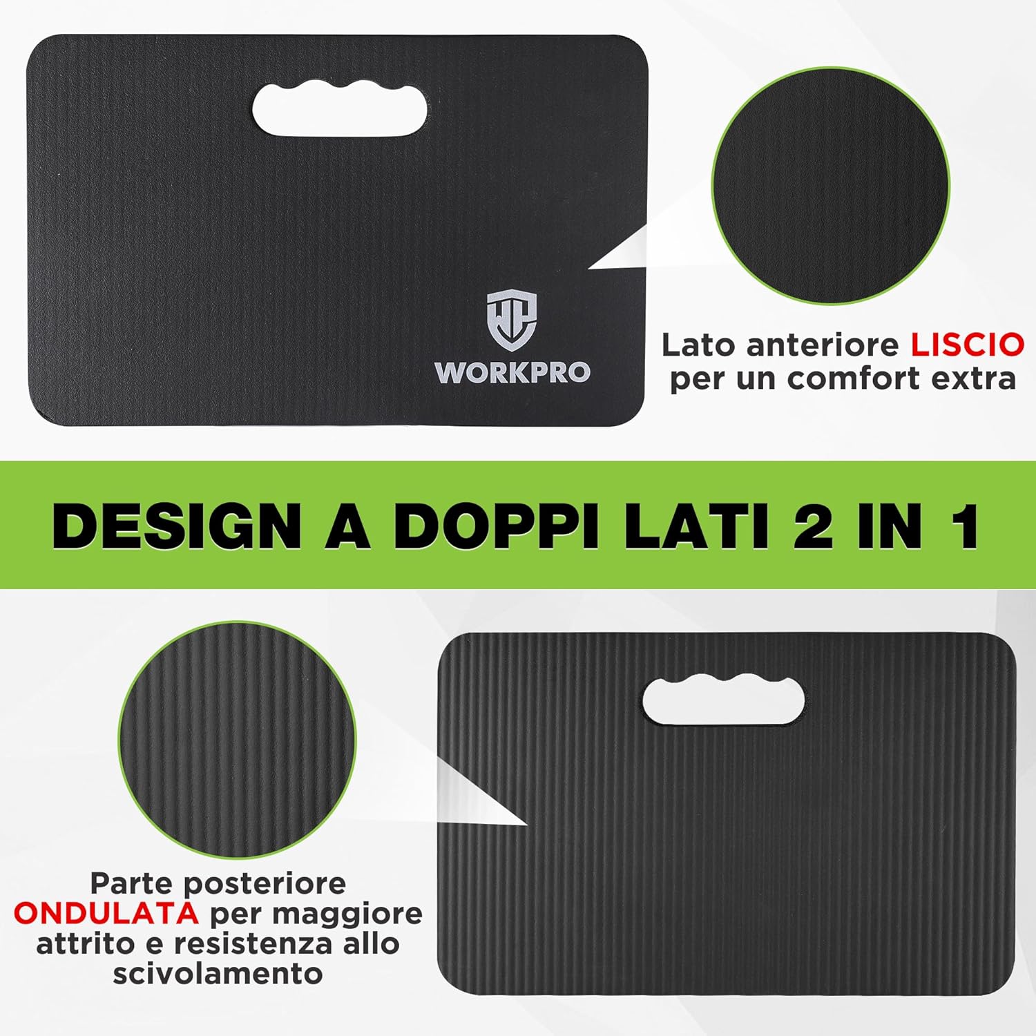 Thumbnail 2 de WORKPRO Set di 2 Tappetini per Inginocchiarsi – 36 mm, antiscivolo, impermeabili e morbidi