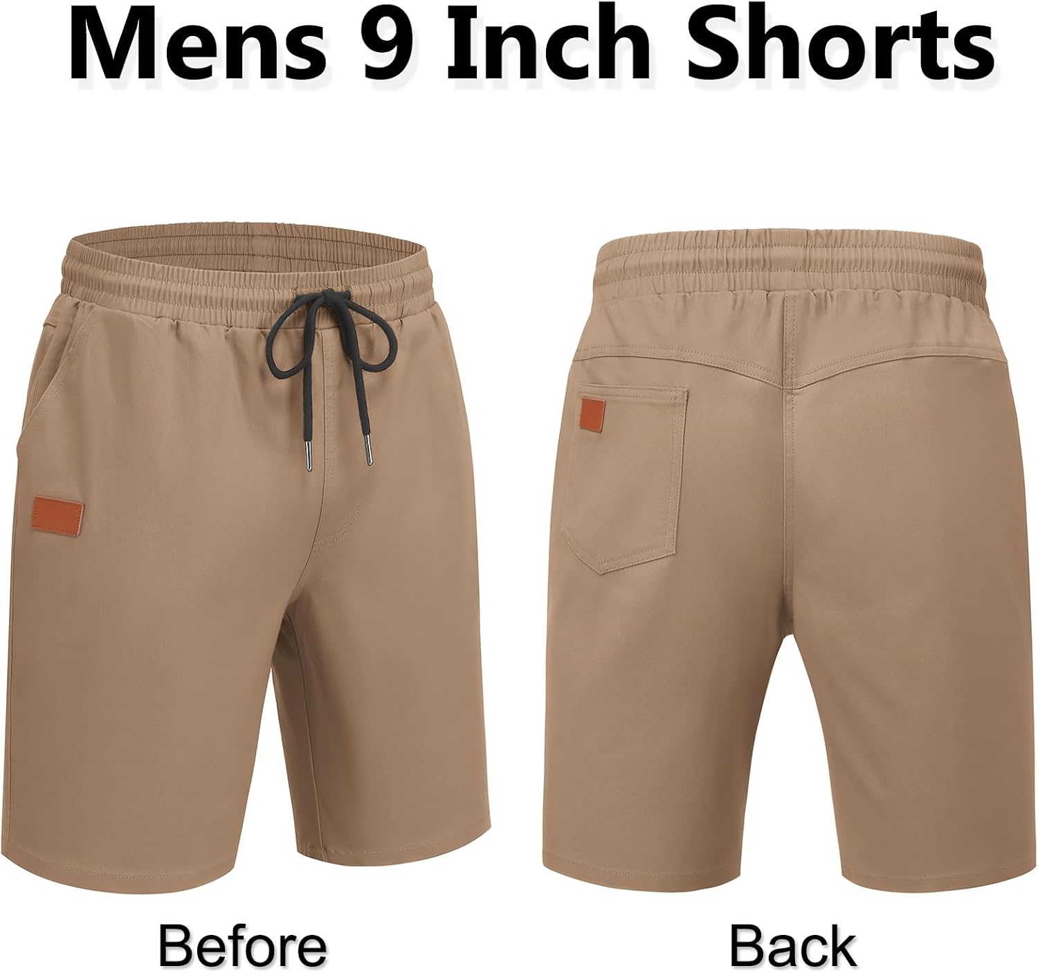 Detalle 2 de COOFANDY 9" Casual Chino Cotton Shorts for Men