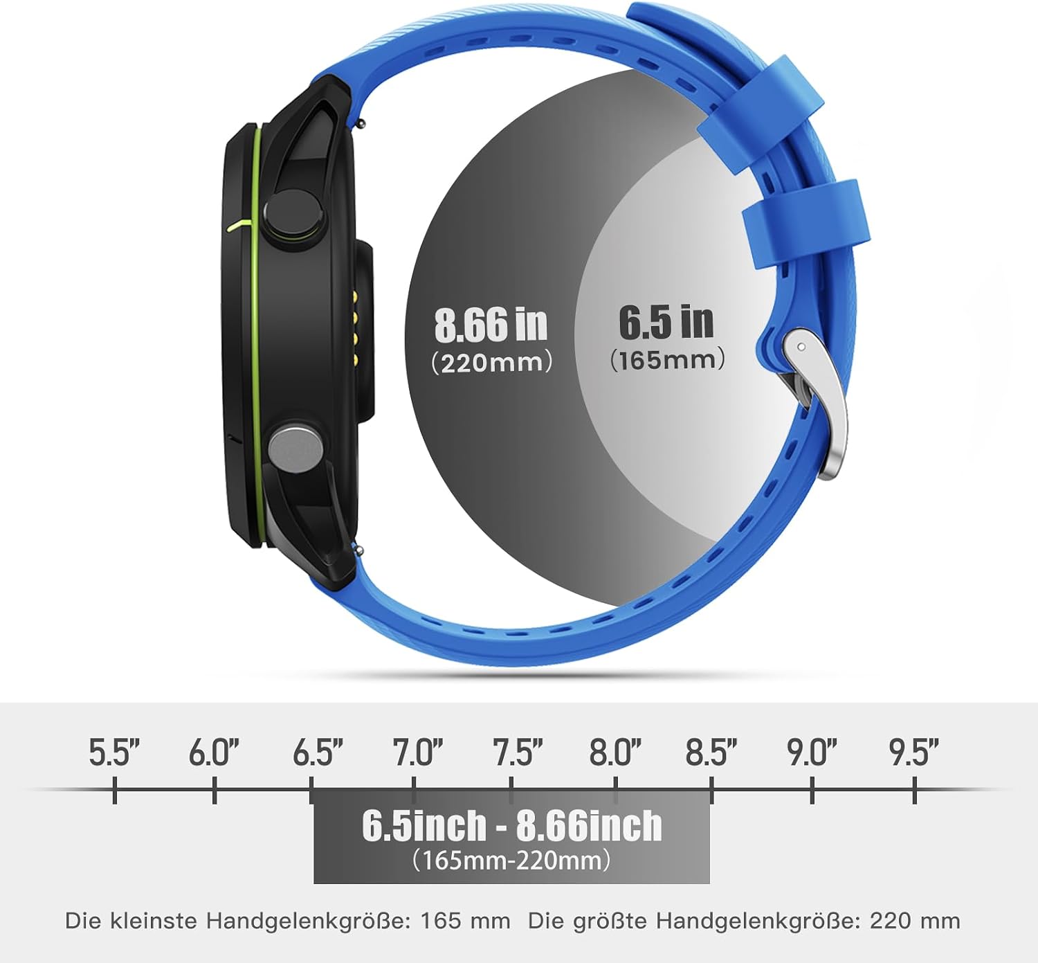 Thumbnail 5 de ANBEST Silikon-Armband (22 mm) für Garmin Forerunner 255/265 & Vivoactive 4 sowie Venu 2 – Ersatzband mit Schnellverschluss