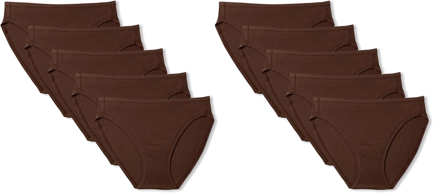 Detalle de Amazon Essentials Slip Intimo da Donna in Cotone, Nocciola, Taglia L