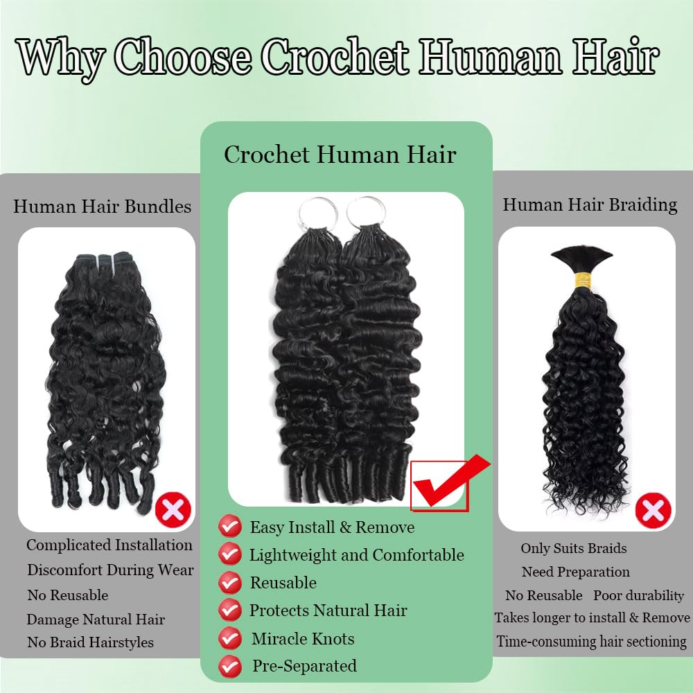 Detalle de Miracle Knots Crochet Human Hair, 18-Inch