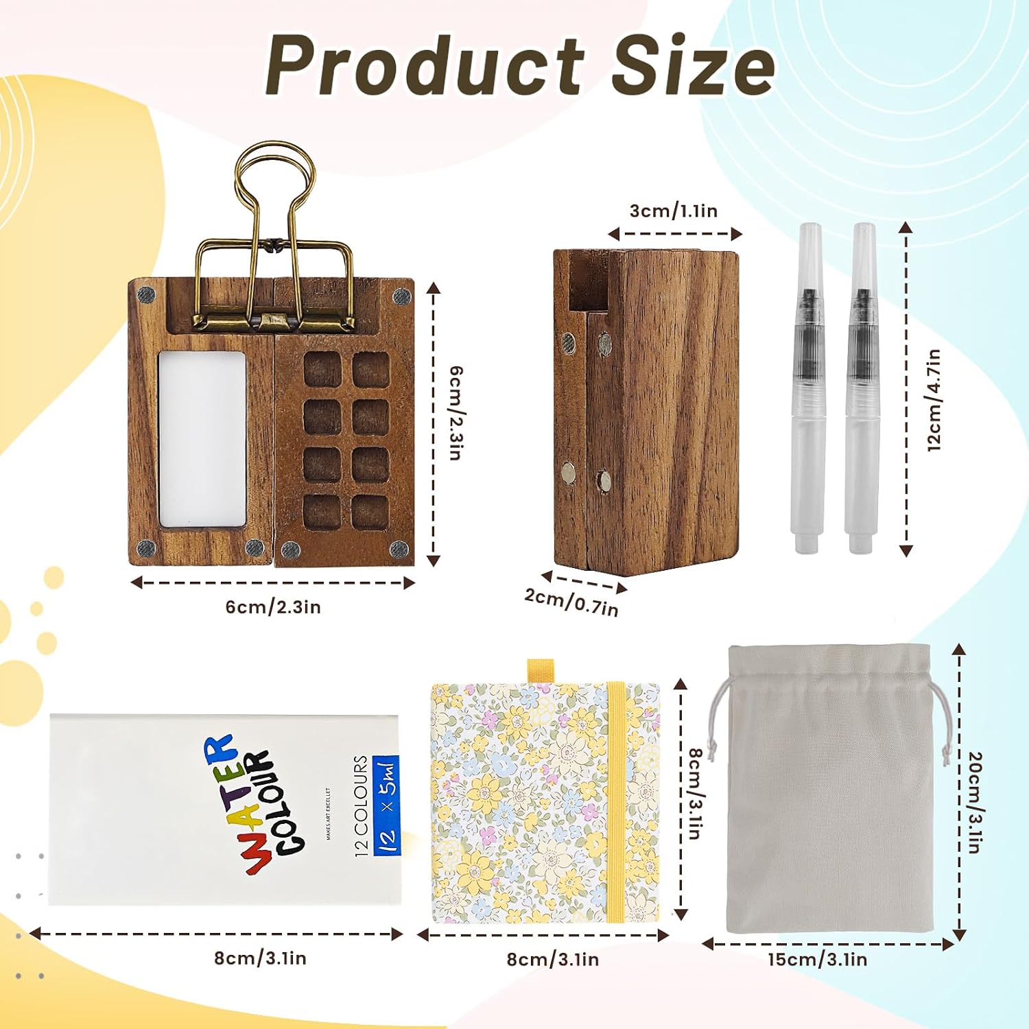 Detalle 2 de 7Pcs Portable Watercolour Palette
