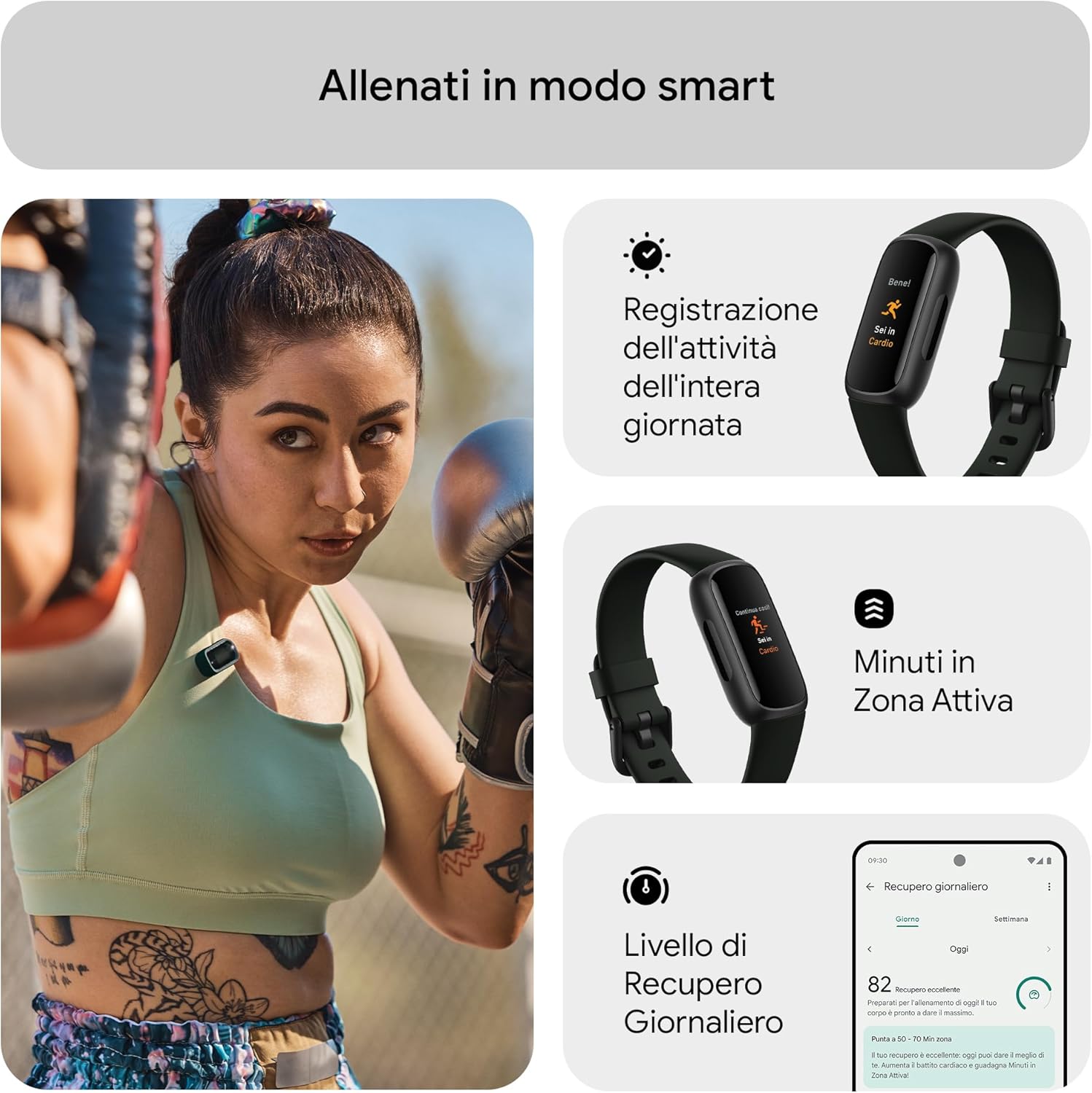 Thumbnail 3 de Fitbit Inspire 3: Tracker fitness 10 giorni