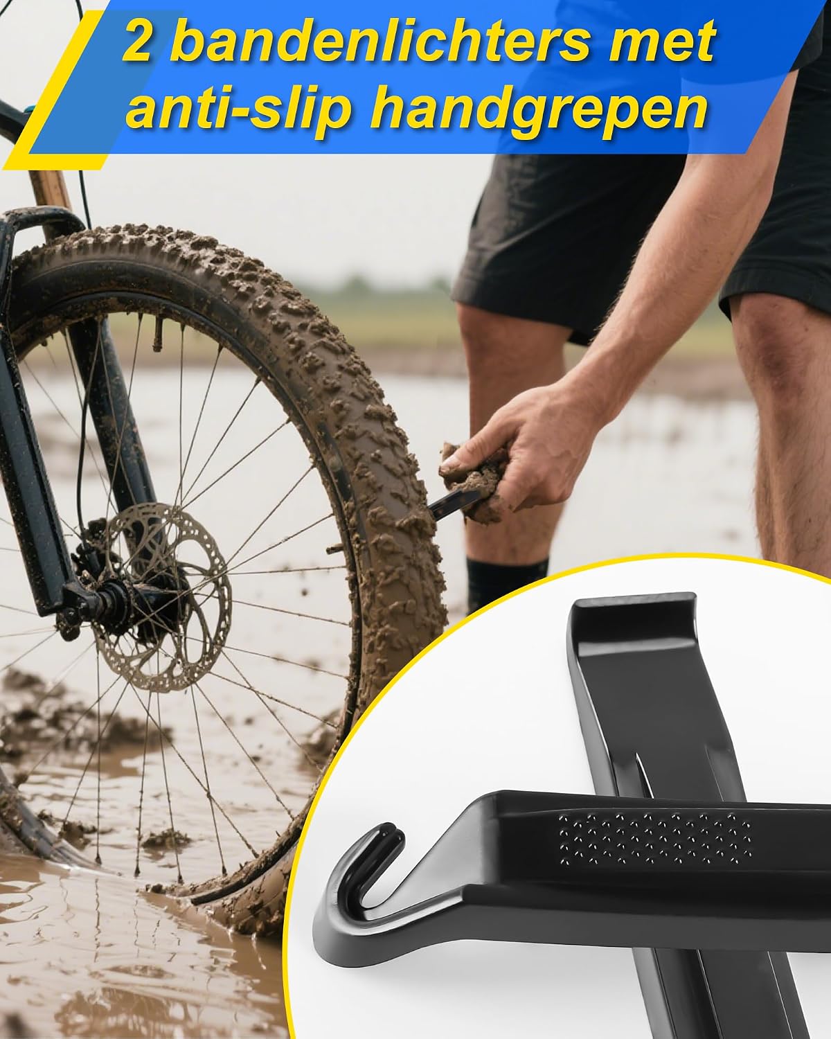 Detalle 2 de Beanewone BEA2025-TK06 bandenreparatieset met 18 plakkers en gereedschap