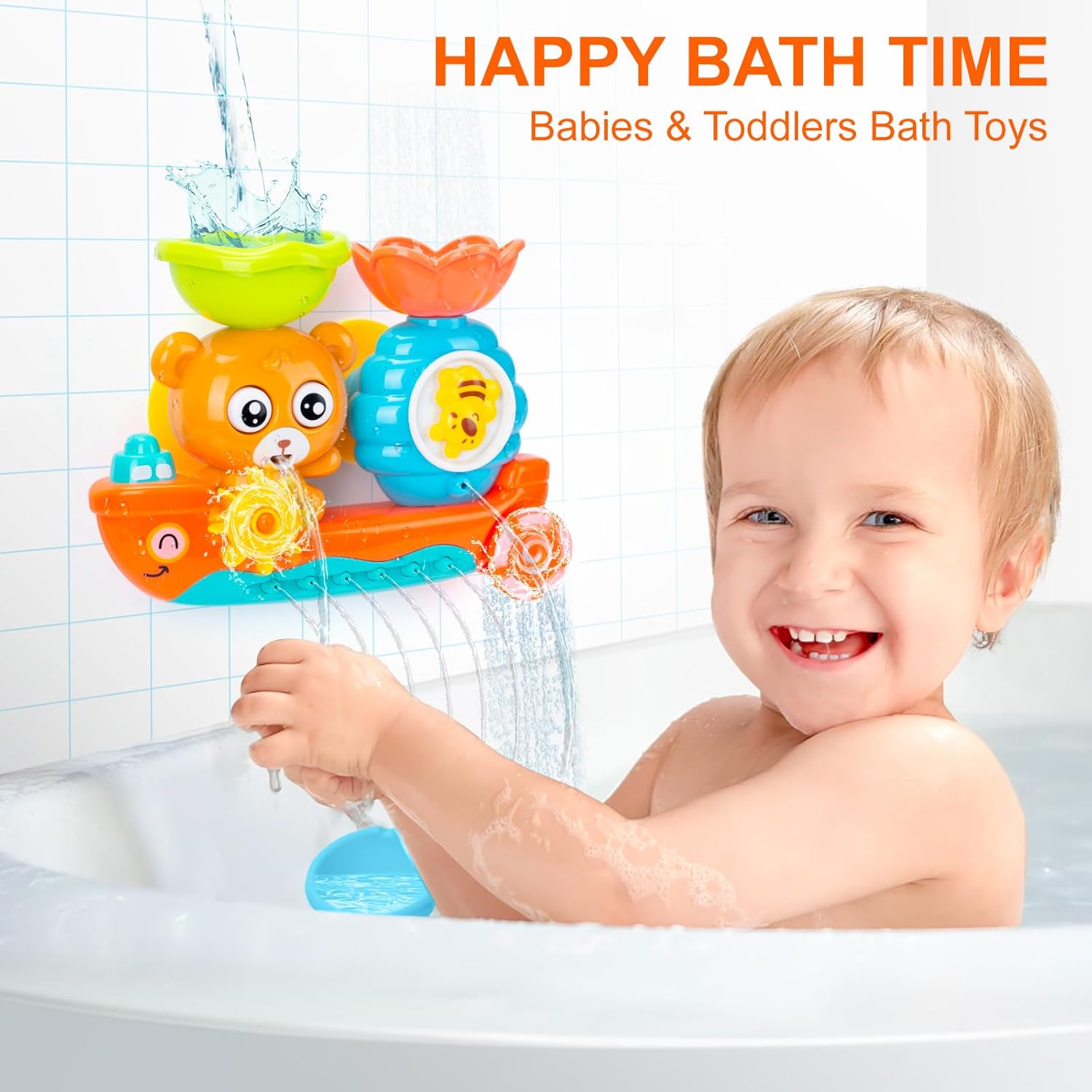Detalle 2 de RILSO Badewannenspielzeug für Babys und Kleinkinder (ab 6–18 Monate bis 1–3+ Jahre)