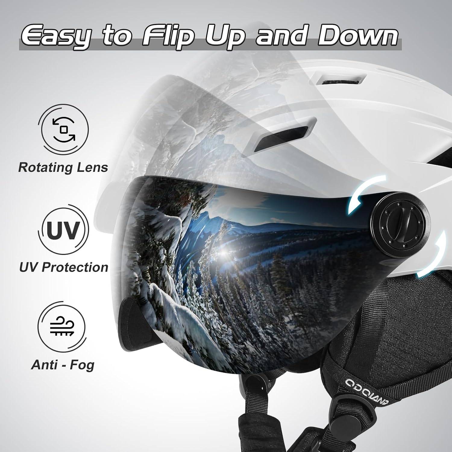 Detalle 2 de Odoland Ski Helmet with Visor goggles