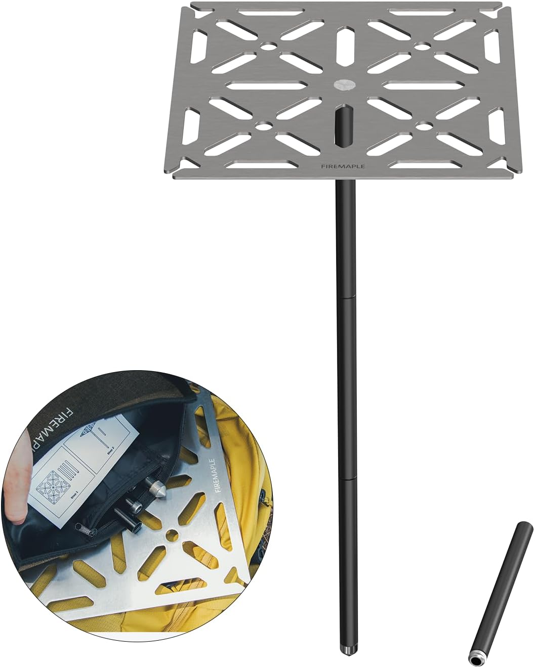 Detalle de Fire-Maple Dandelion Buddy Table driepoot-kampeertafel, verstelbaar en compact