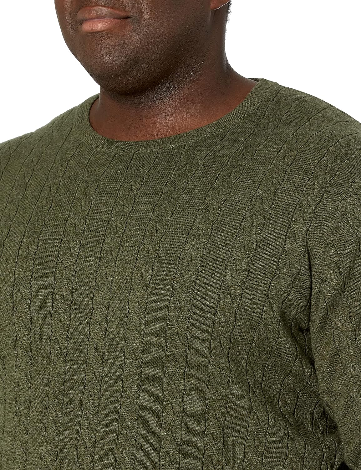 Detalle de Amazon Essentials Men's Crewneck Cable Cotton Jumper