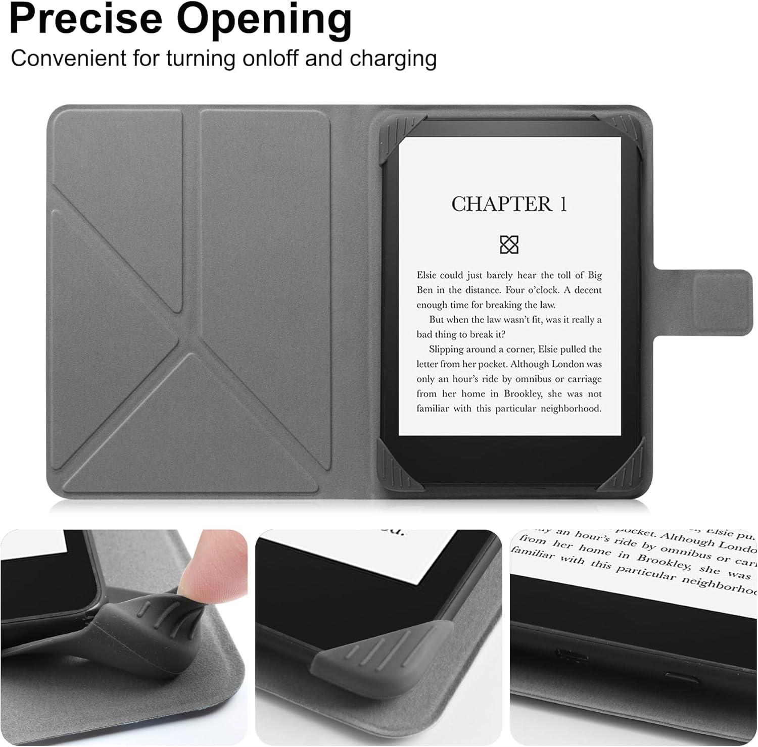 Thumbnail 4 de HGWALP Universal Case for 6.8–7 Inch eReaders (PU Leather, Stand) – Green