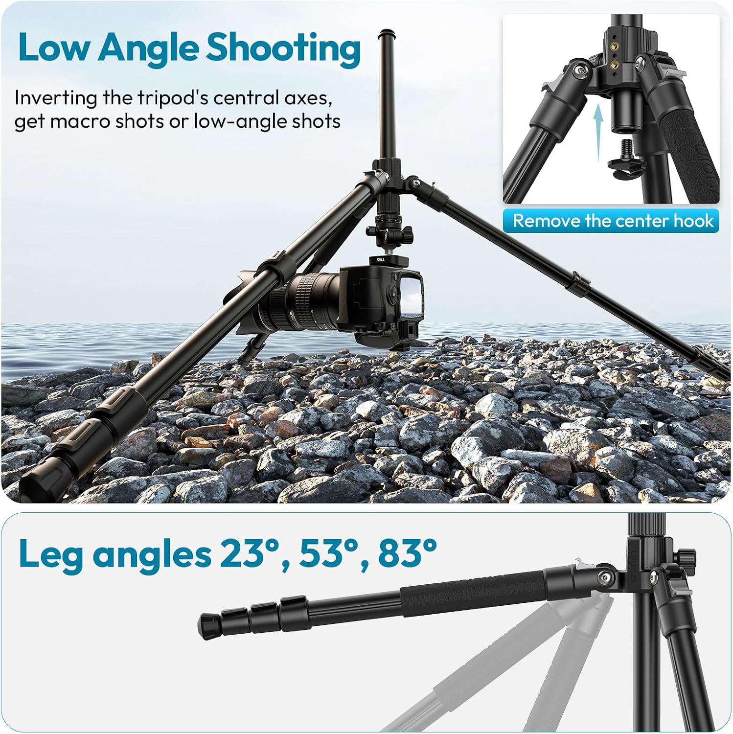Thumbnail 5 de ULANZI TT53 71inch camera tripod with 360° ball head and Uka quick-release plate