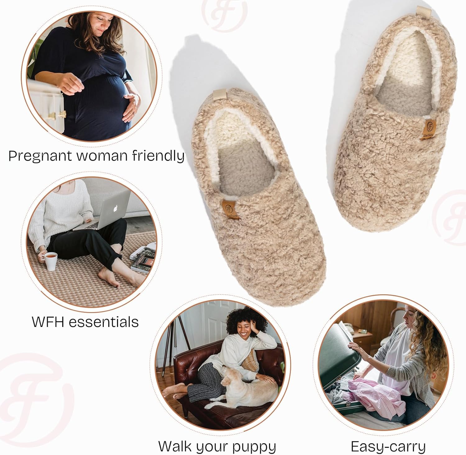 Thumbnail 5 de EverFoams Chaussons Femme Chaudes en Mousse à Mémoire – Confort & Douceur avec Fausse Laine