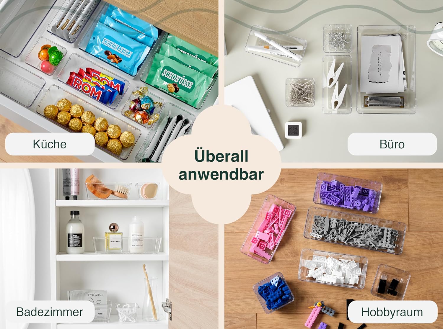 Detalle 1 de uandu Schubladen Organizer 25er Set