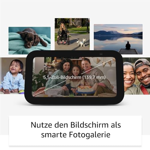 Detalle de Echo Show 5 (Neueste Generation) – Kompakter smarter Touchscreen mit Alexa+-Bright Display, Anthrazit