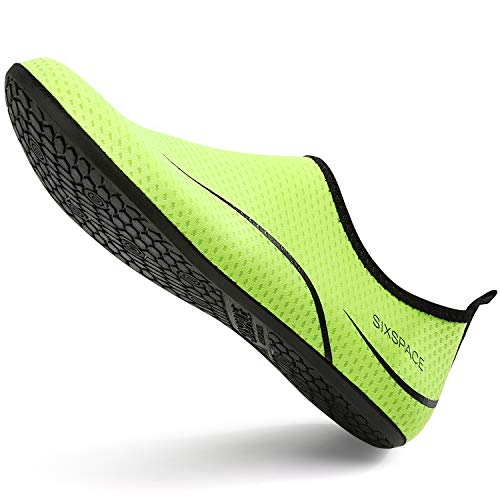 Detalle de Sixspace Badeschuhe Damen und Herren – Wasserschuhe mit rutschfester Sohle, Grün (EU 38)