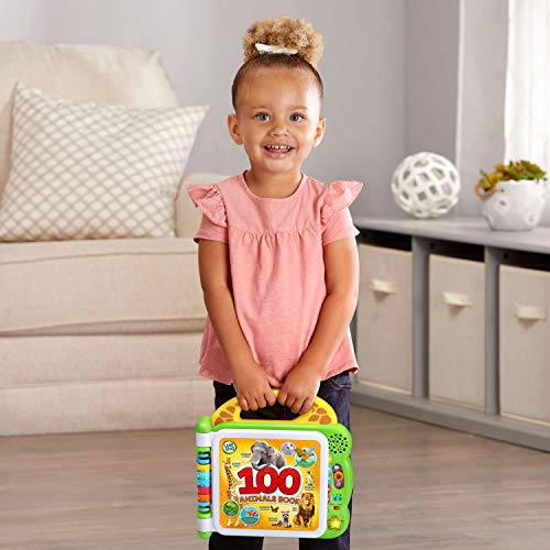 Detalle 2 de LeapFrog 100 Animals Book, Green — An Engaging Bilingual Early Learning Page-Teacher for Toddlers
