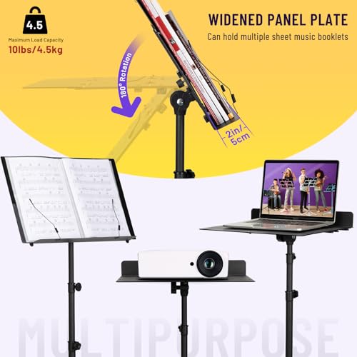 Detalle de CAHAYA Sheet Music Stand Tri-fold Panel Book Holder – 170cm Black
