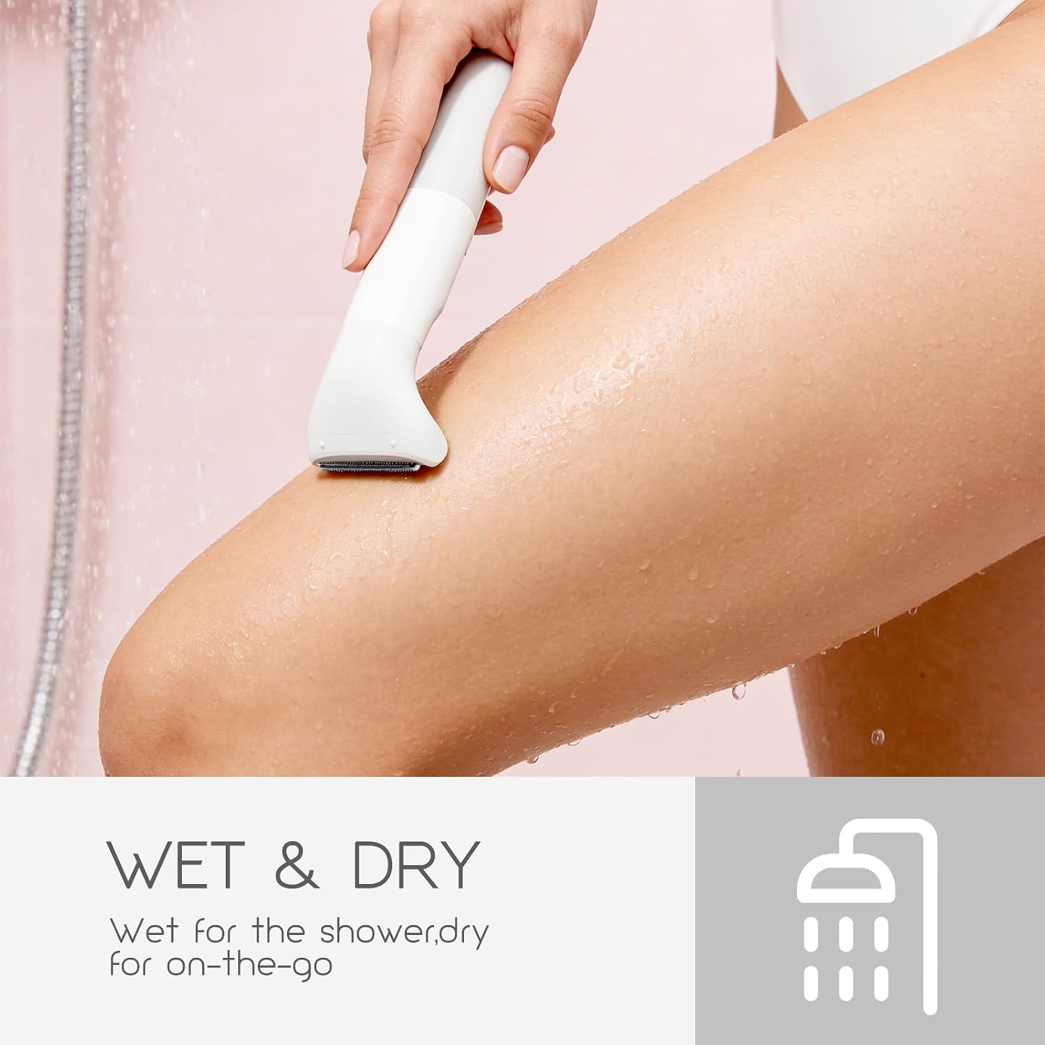 Detalle de Lady Shavers for Women: 5-in-1 Bikini Trimmer with LED Display, IPX7 Wet & Dry, USB Charging