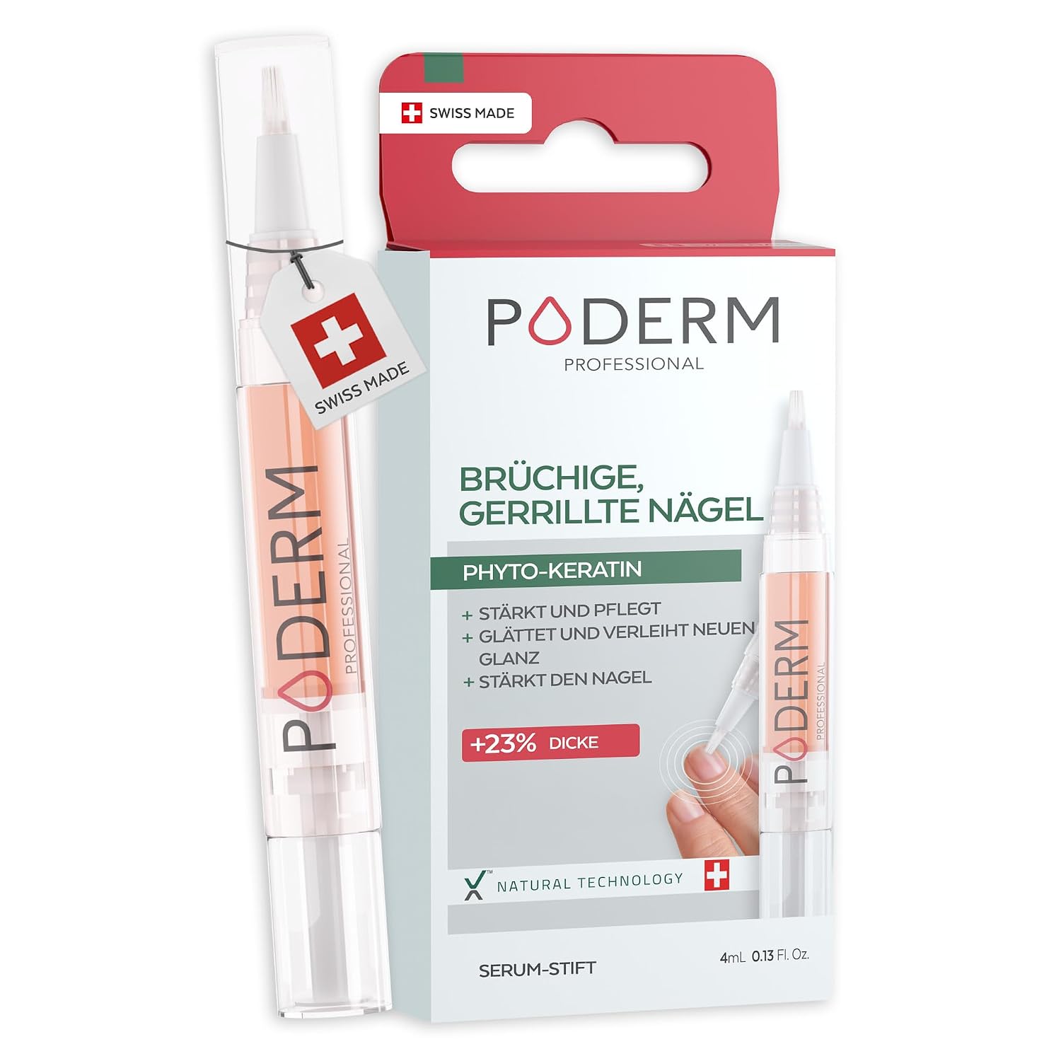 Detalle de PODERM 5-in-1 Stift für brüchige und rillige Nägel – 4 ml