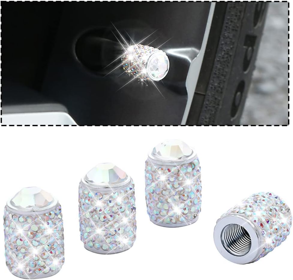 Detalle de Zipelo Crystal Rhinestone Tire Valve Stem Caps