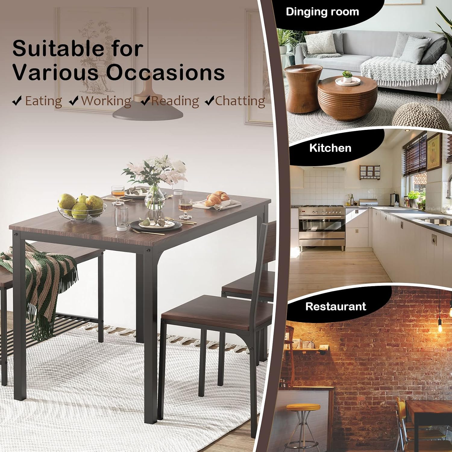 Thumbnail 2 de SDHYL dining table set with metal legs