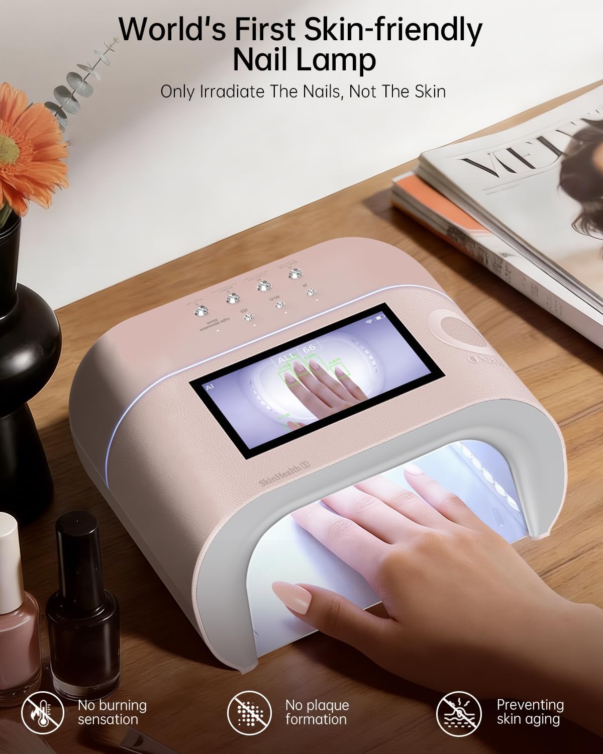 Detalle de O NAIL AI Precision Scan UV LED Nail Lamp for Gel Nails