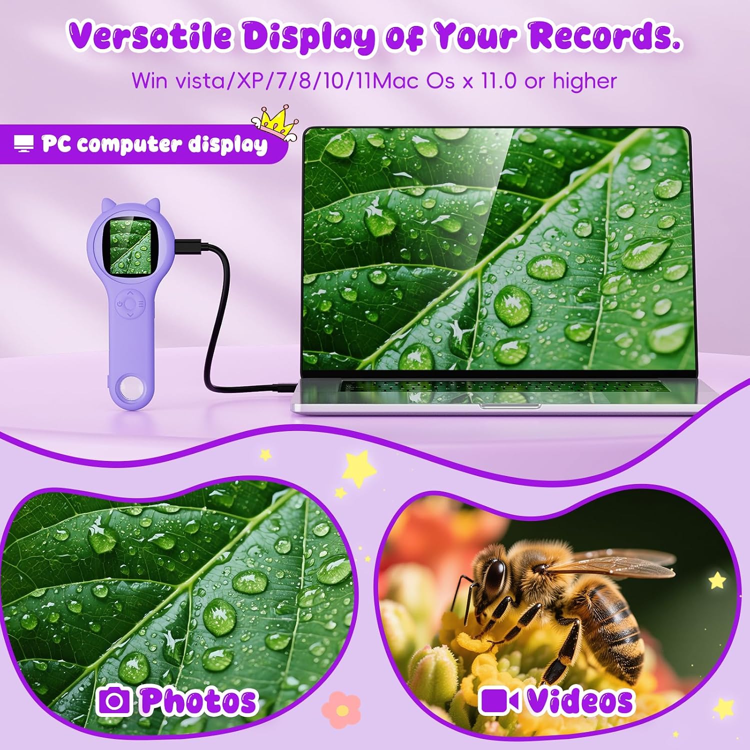 Thumbnail 2 de Mini Pocket Handheld Microscope 500X