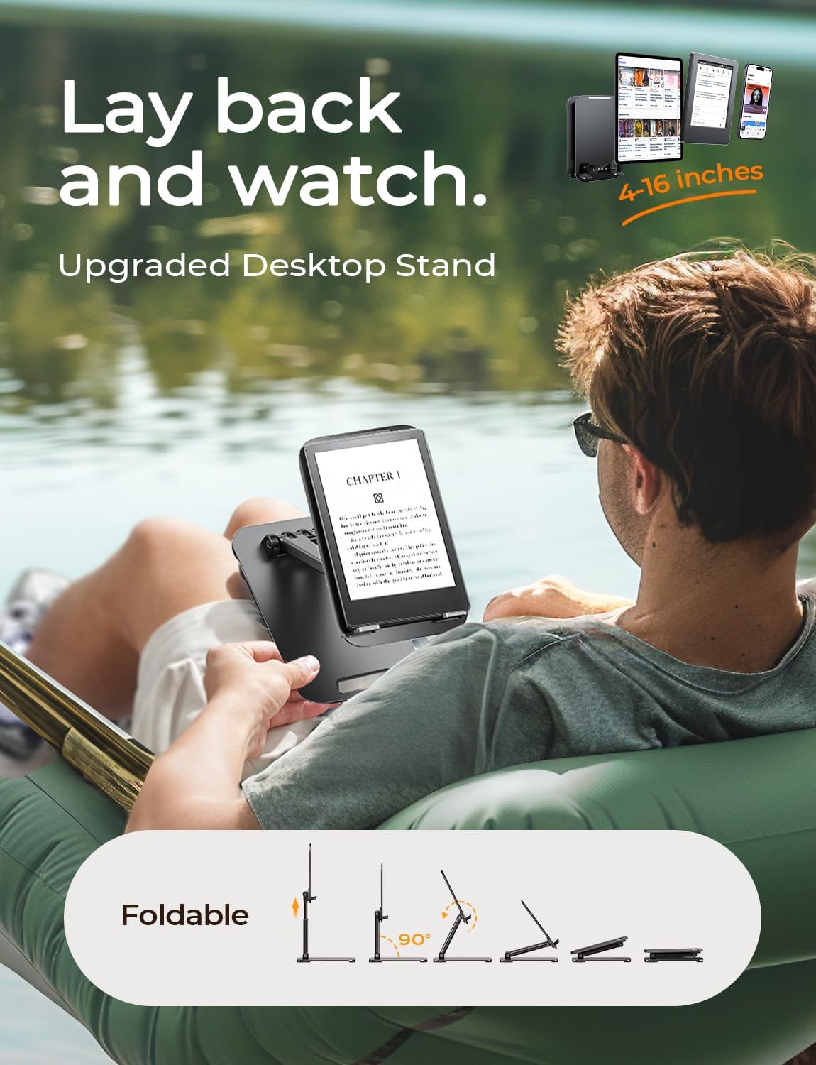 Detalle de LISEN iPad Stand for Desk — Tablet Holder for Home and Office Use