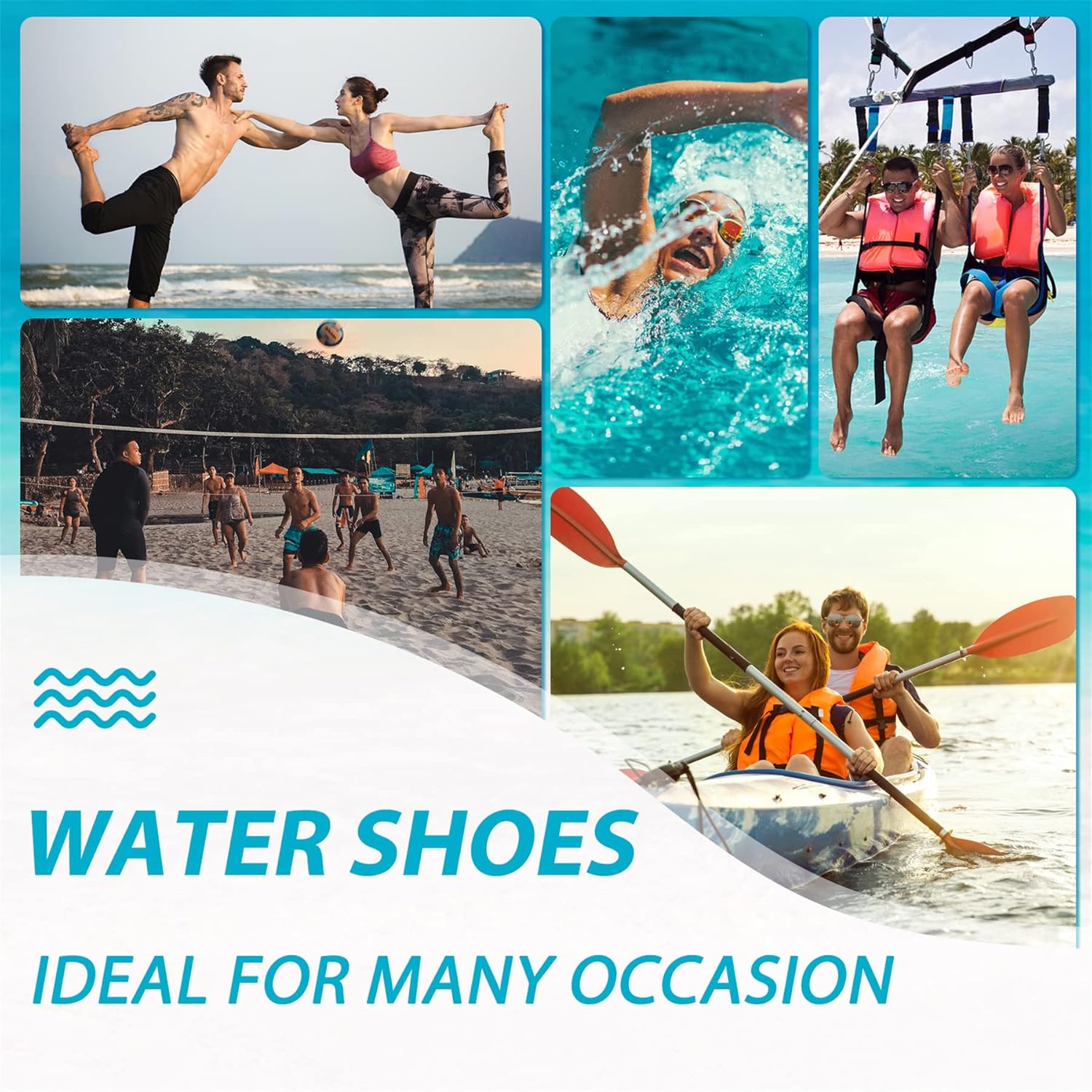 Thumbnail 6 de Scarpe da Acqua Unisex: Scarpe da Mare leggere, con drenaggio doppio e asciugatura rapida