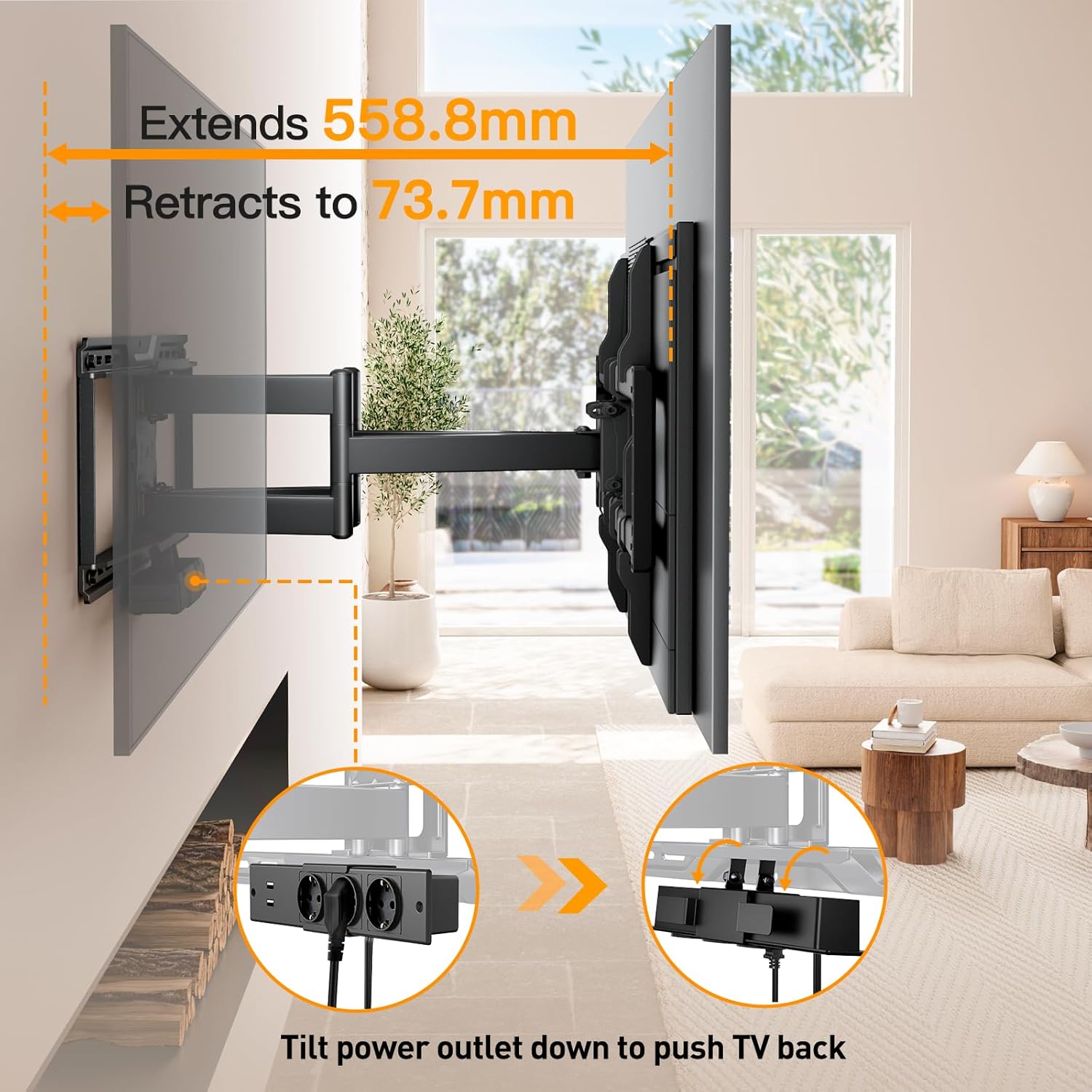 Thumbnail 5 de Perlegear PGLF11 TV-Wandhalterung 42"-90", 68 kg
