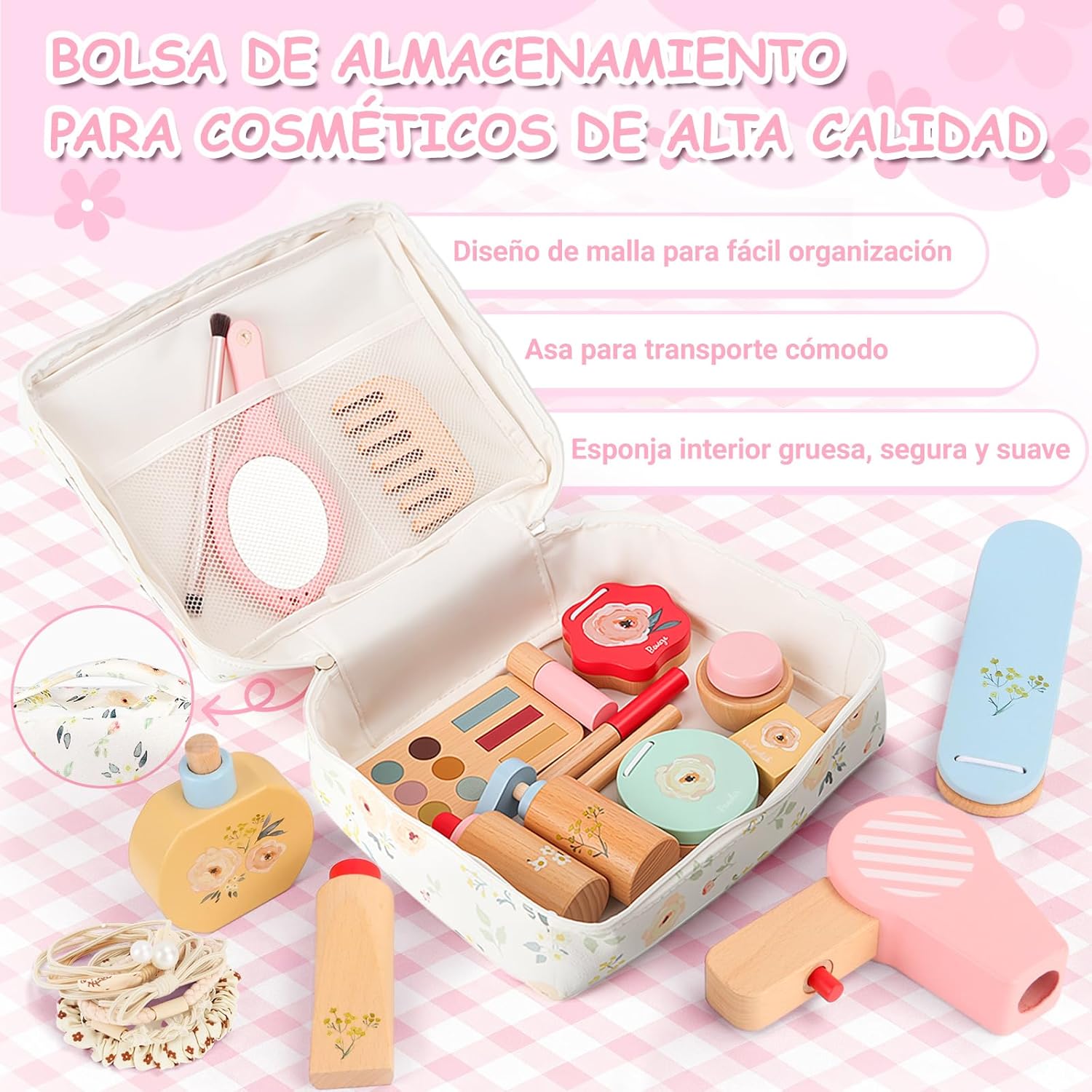 Detalle de BuntWunder Set Maquillaje de Madera 25 piezas