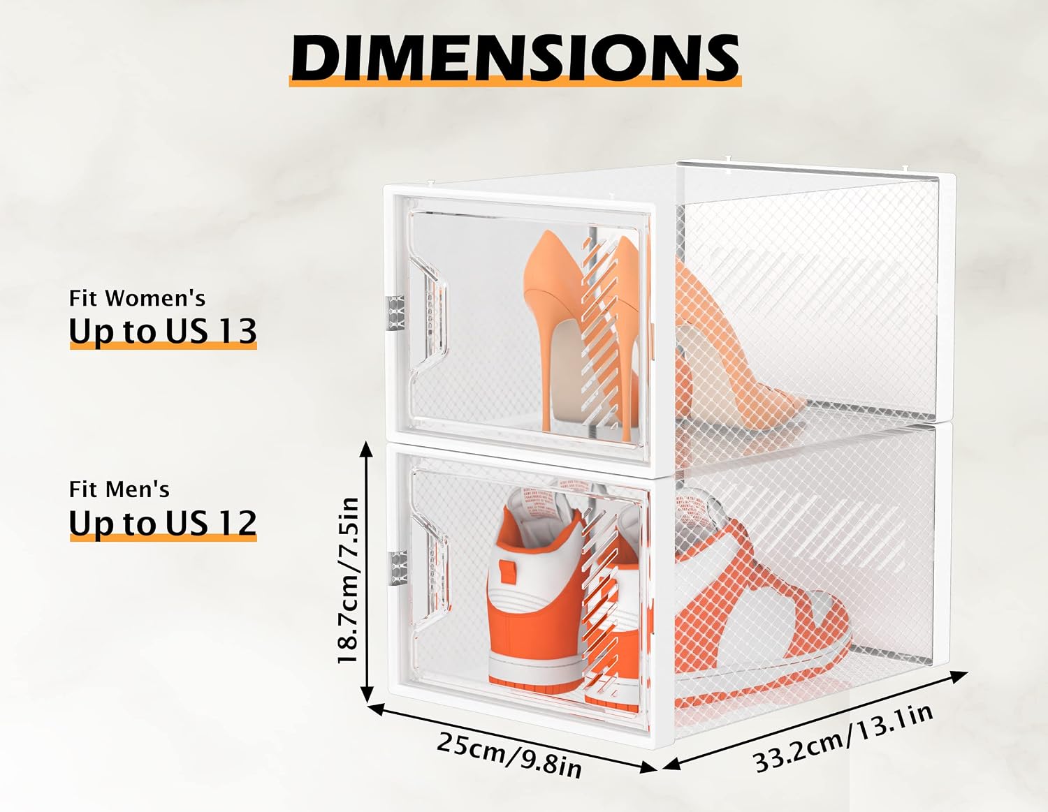 Detalle de SIMPDIY Clear Shoe Storage Boxes 12-Pack